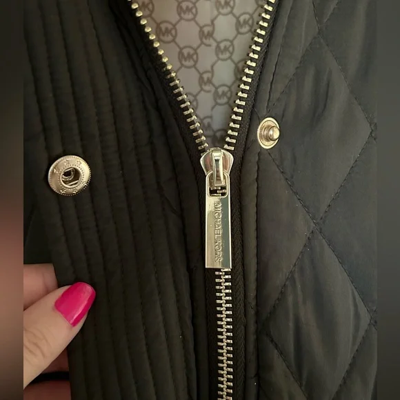 Women’s Faux-Fur-Collar Quilted Coat by Michael Kors - Picture 6 of 15